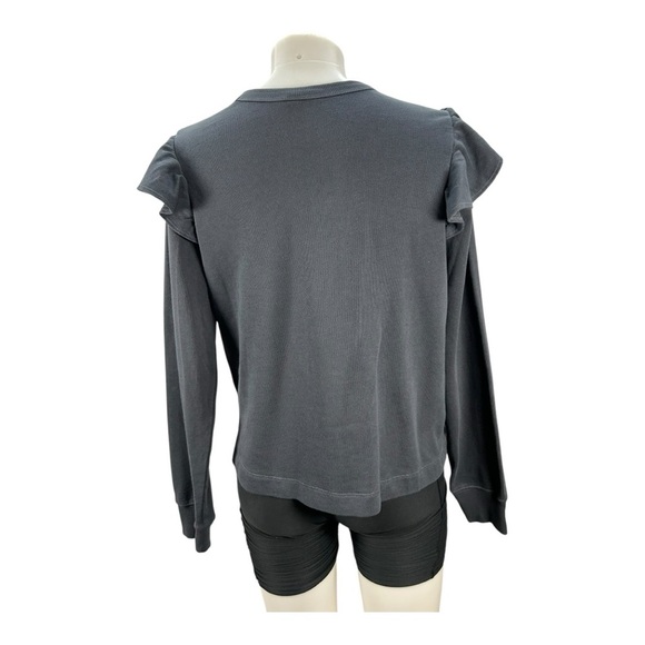 Old Navy Gray Ruffled Sweatshirt Size M New - Picture 2 of 8